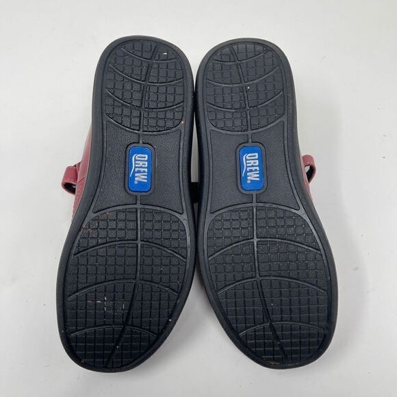 Drew Rose Women's Cushioned Mary Jane Shoes Closed Toe Leather Red 6.5 - Picture 9 of 9